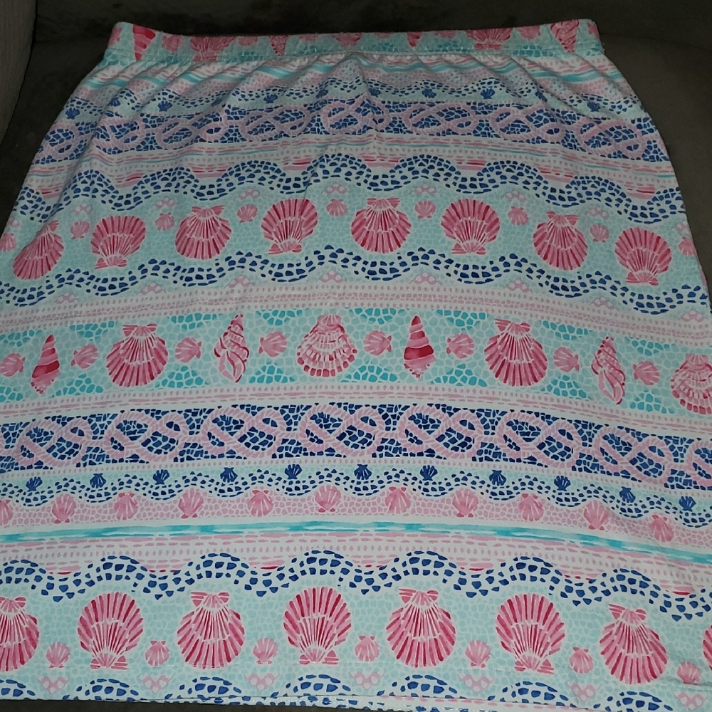 Talbots Pink and Blue Patterned Skirt